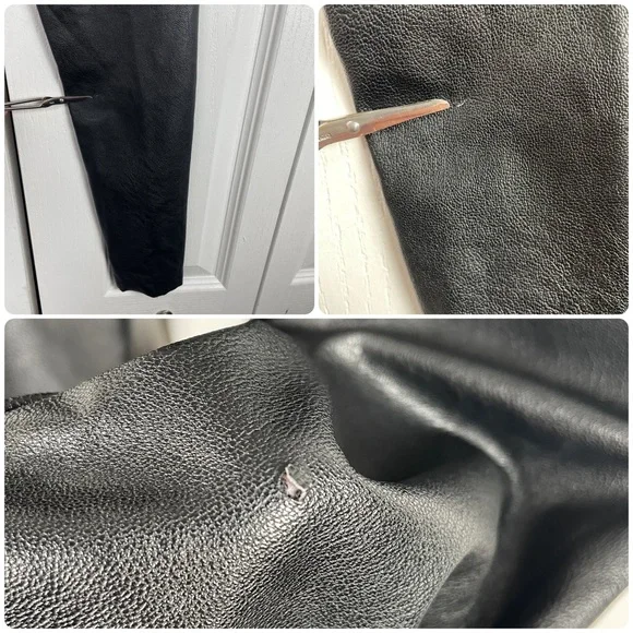 Evereve Commando 7/8 Faux Leather Leggings Womens XS Black Moto Goth Chic *Flaw* - Picture 13 of 14